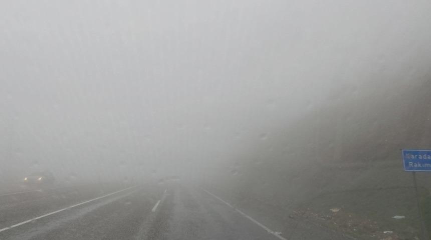 Araban&rsquo;da yağış ve sis etkili oldu
