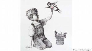 Banksy'nin hastane duvarına çizdiği resme rekor fiyat