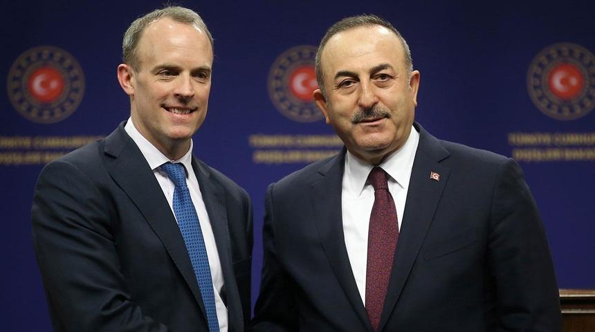 Bakan Çavuşoğlu, İngiltere Dışişleri Bakanı Raab ile görüştü