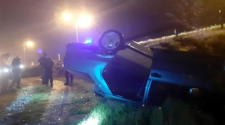 Samsun&rsquo;da otomobil takla attı: 1 yaralı