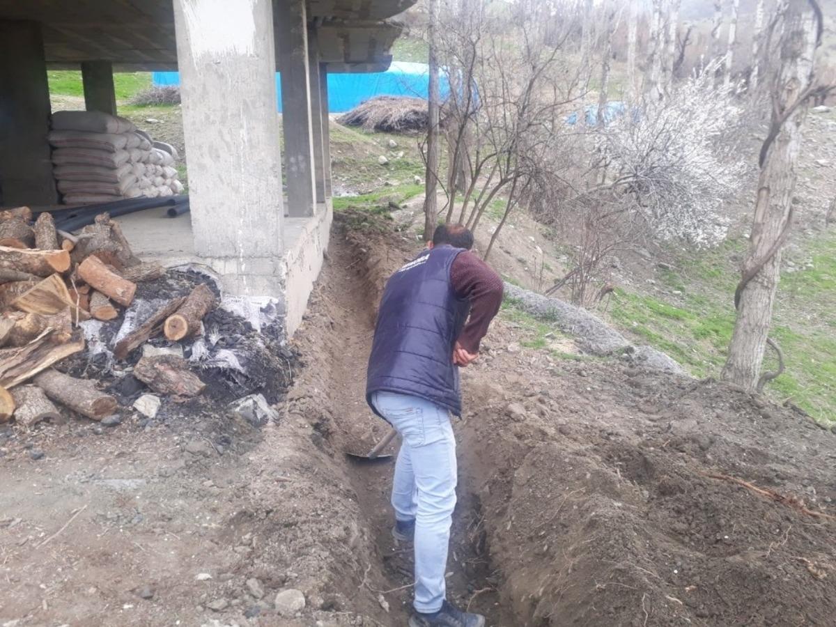 Şenoba&rsquo;da altyapı &ccedil;alışmaları s&uuml;r&uuml;yor