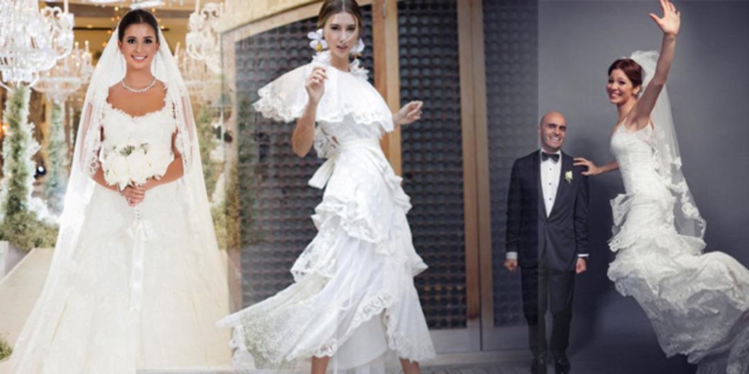 &Uuml;nl&uuml;lerin muhteşem gelinlikleri