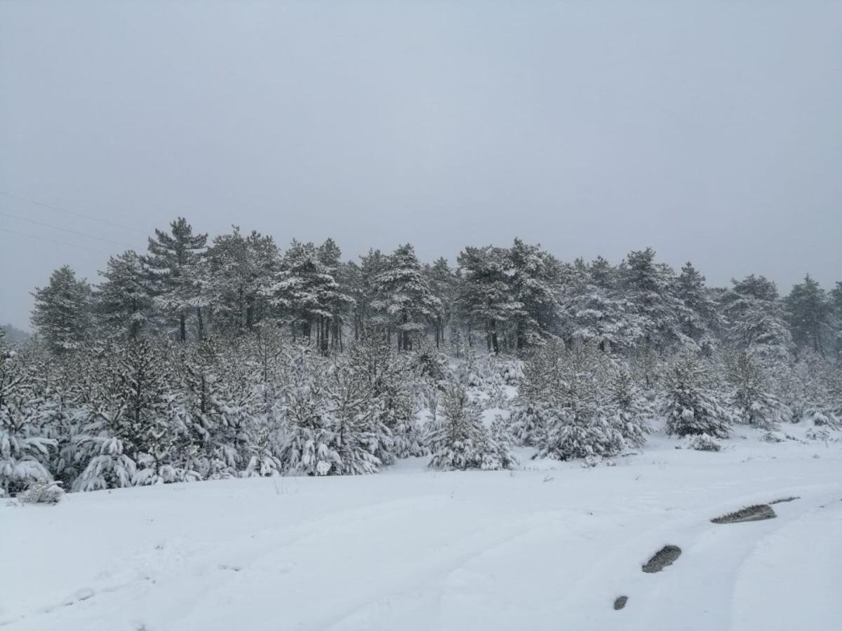 Kar yağışı Eskişehir kırsalında etkisini g&ouml;sterdi