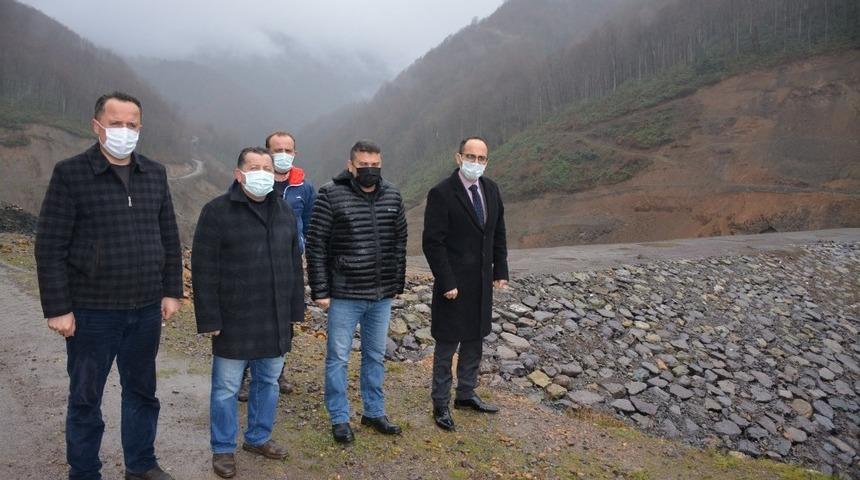 G&uuml;meli yayla yolu ilk kez asfaltlanıyor