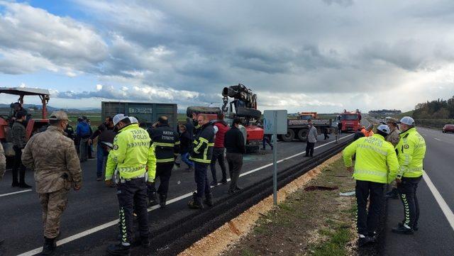 Hatay’da traktörü devrildi: 1 yaralı