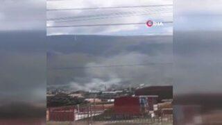 Bolivya'da eğitim uçağı evin üzerine düştü