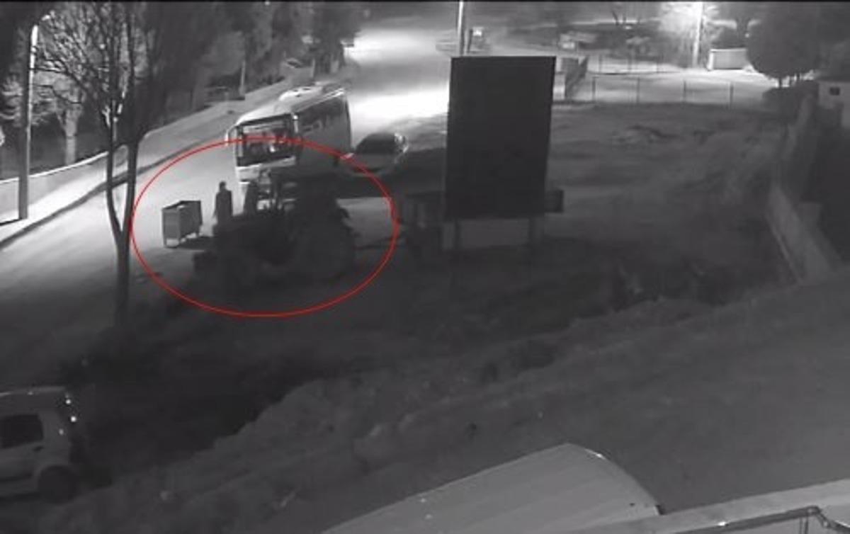 Tekirdağ&rsquo;da avukatın trakt&ouml;r&uuml;n&uuml;n soyulduğu anlar kamerada