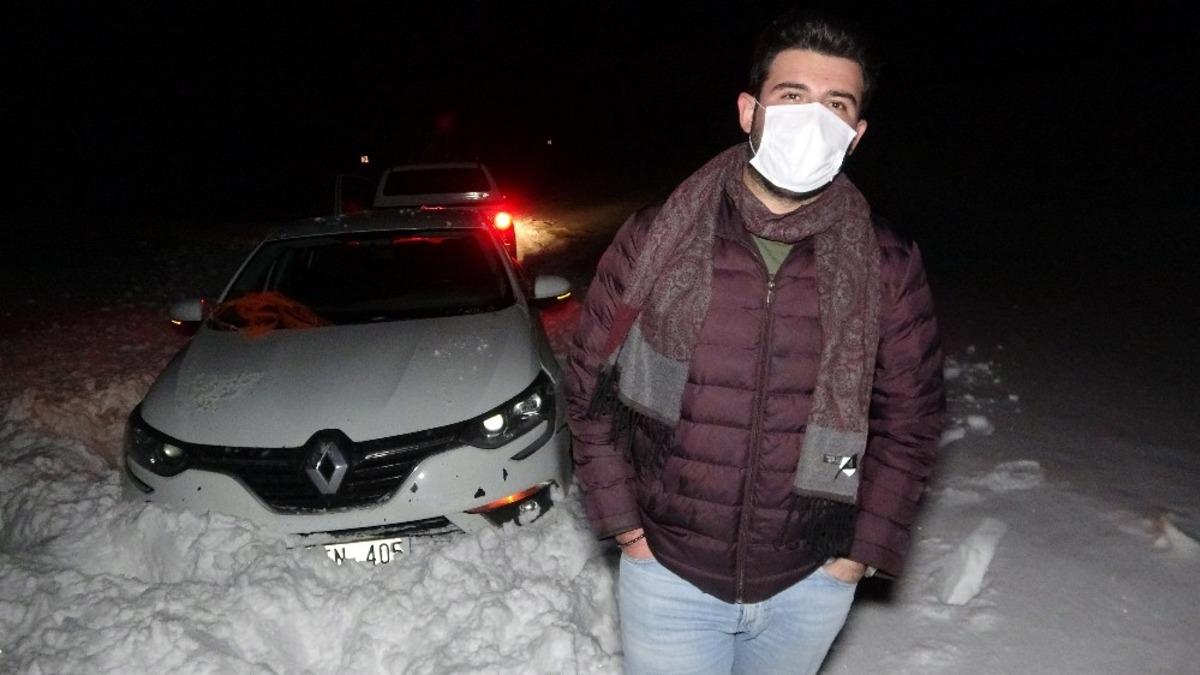 Mersin&rsquo;de otomobili kara saplanıp mahsur kalan vatandaş 3 saatte kurtarıldı