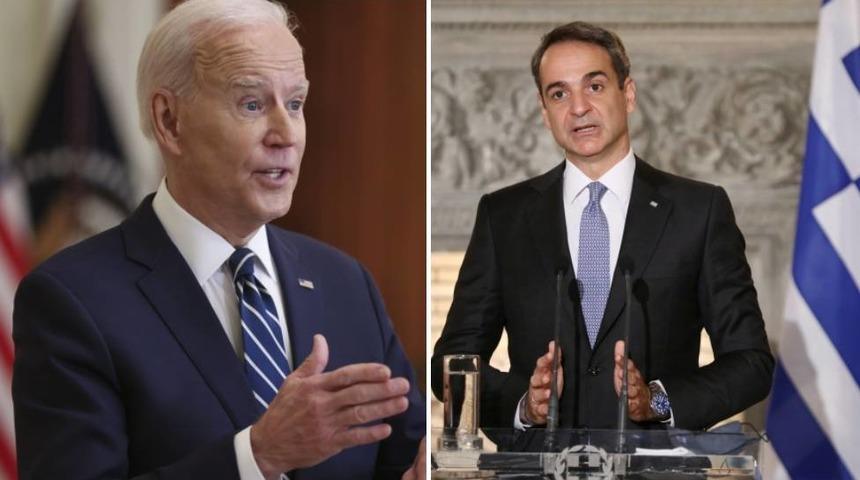 Biden, Yunan Başbakanı Mi&ccedil;otakis ile g&ouml;r&uuml;şmesinde "Doğu Akdeniz'de istikrar umduğunu" s&ouml;yledi
