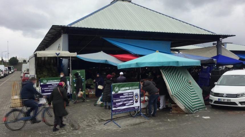 Samsun'da şoke eden olay! Koronavirüs hastası pazarcı tezgahta yakalandı