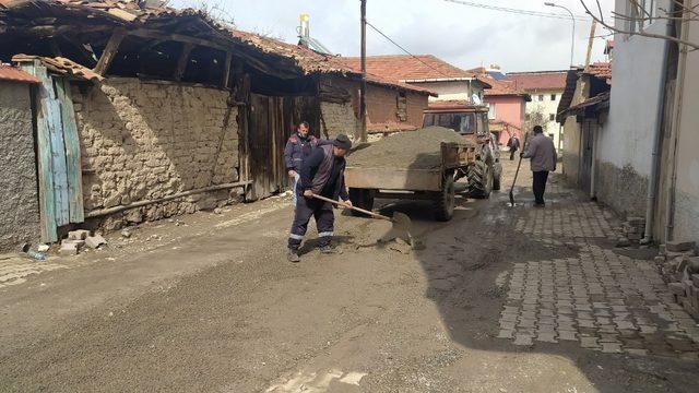 Hisarcık Belediyesi’nden kumlama çalışması