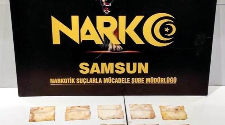 Samsun&rsquo;da sel&uuml;lozik kağıda emdirilmiş bonzai ele ge&ccedil;ti: 1 g&ouml;zaltı