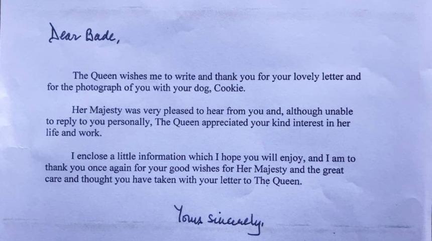 İkinci Elizabeth&rsquo;den 5. sınıf &ouml;ğrencisine mektup