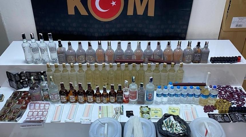 Samsun&rsquo;da sahte i&ccedil;ki malzemeleri ele ge&ccedil;irildi