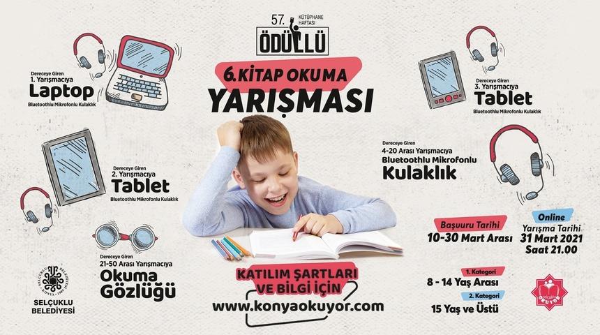 Sel&ccedil;uklu Belediyesi online kitap okuma yarışmasına başvuruda son 2 g&uuml;n