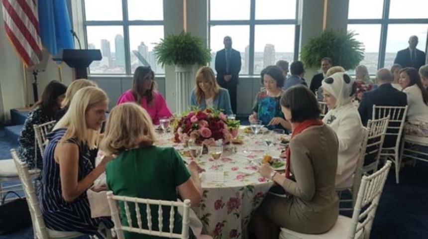 Emine Erdoğan, Melania Trump'ın yemek davetine katıldı