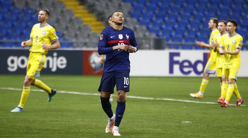 Griezmann rekor kırdı; Fransa, Kazakistan'ı ilk yarıda bitirdi