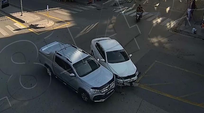 Aksaray&rsquo;da yaşanan kazalar şehir polis kameralarında
