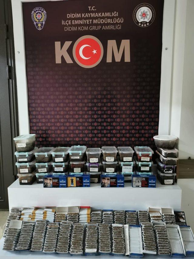 Didim’de 25 kilogram kaçak tütün ele geçirildi