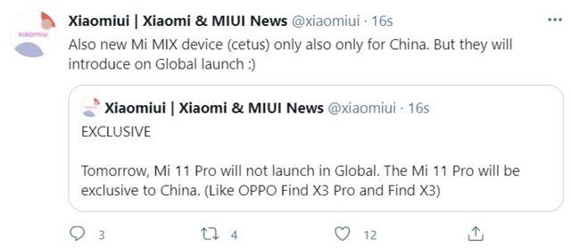 Xiaomi Mi 11 Pro ve Mi MIX