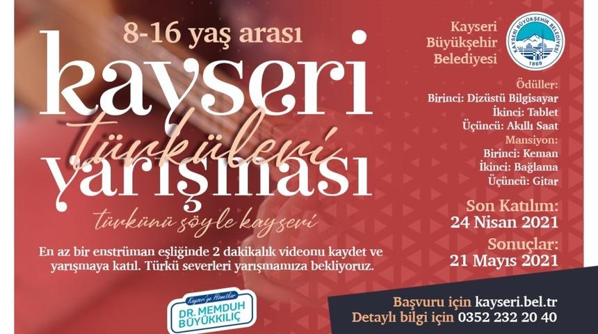 B&uuml;y&uuml;kşehir&rsquo;in Kayseri T&uuml;rk&uuml;leri Yarışması&rsquo;na başvurular sunuyor
