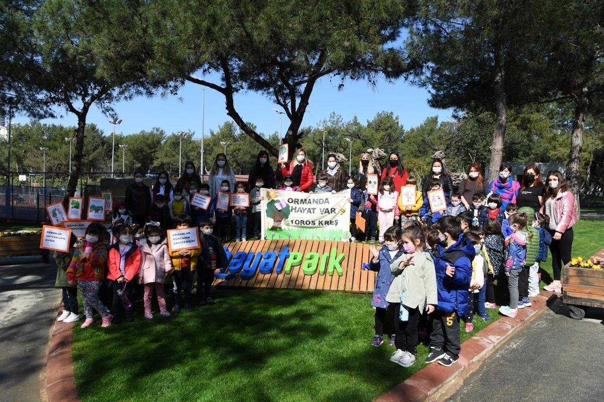 HayatPark&rsquo;ı gezen &ouml;ğrencilere orman sevgisi anlatıldı