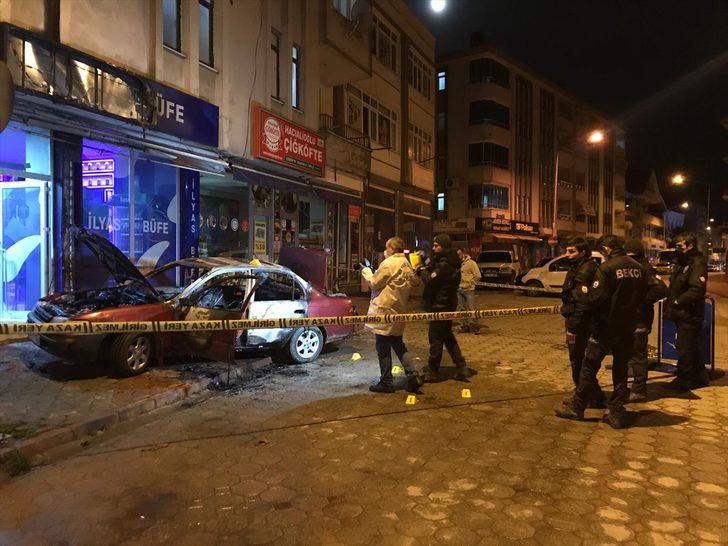 Sakarya'da otomobilin ateşe verilmesi sonucu iş yerinde yangın çıktı G2