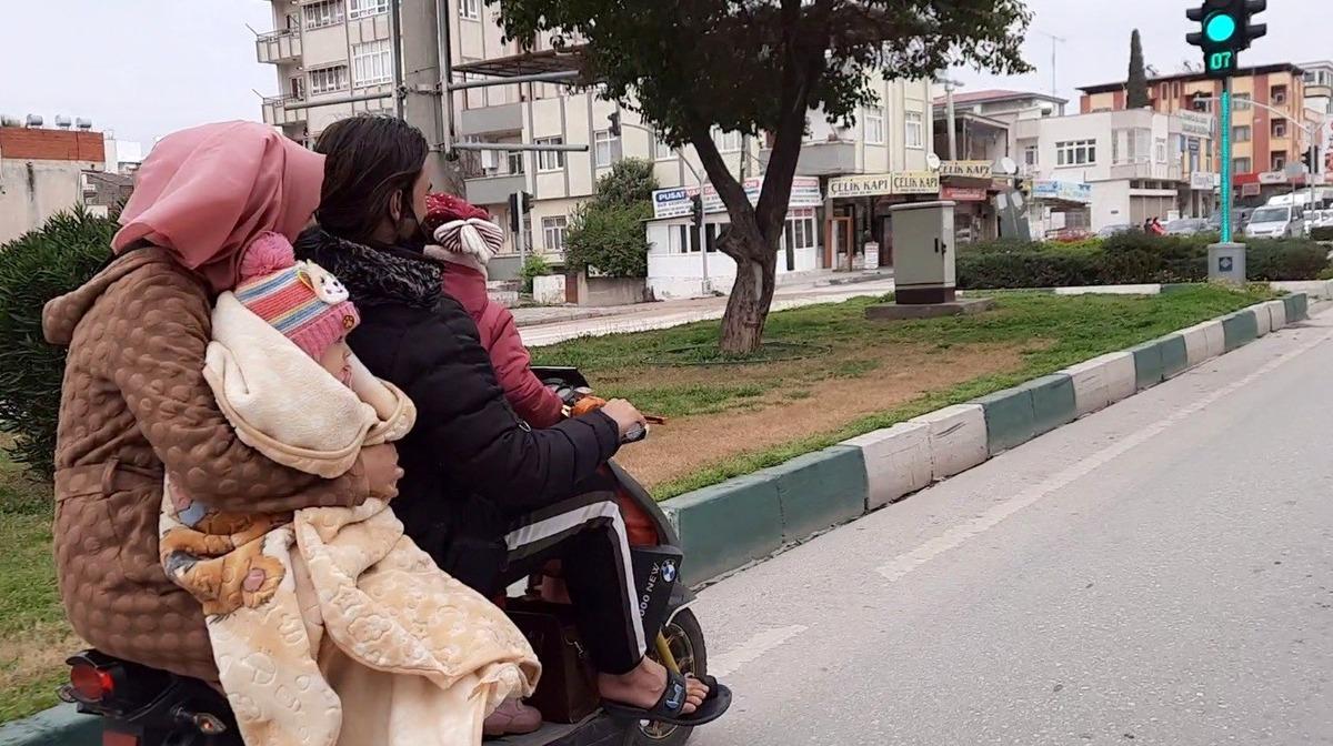 Elektrikli motosiklette tehlikeli yolculuk
