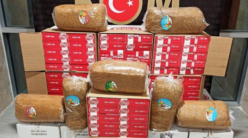 Kütahya’da kaçak tütün ve sahte bandrollü makaron operasyonu
