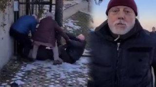 Dehşete düşüren olay! Köpeğe tekme attığı için kendisini uyaran çifti darp etti