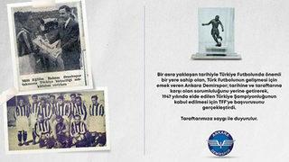 Ankara Demirspor'dan TFF'ye şampiyonluk başvurusu