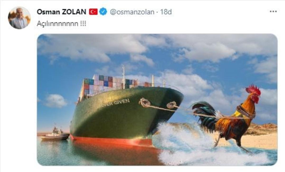 S&uuml;veyş Kanalıyla ilgili Denizli horozu paylaşımı