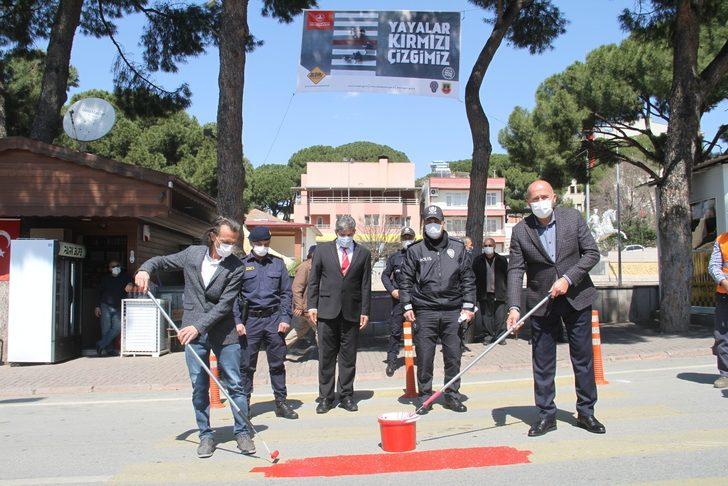 Kuyucak’ta yaya geçitlerine kırmızı çizgi çekildi G1