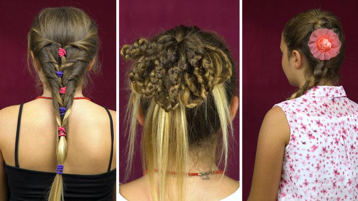 Güzel kızınıza 5 dakikada yapabileceğiniz 3 farklı saç modeli