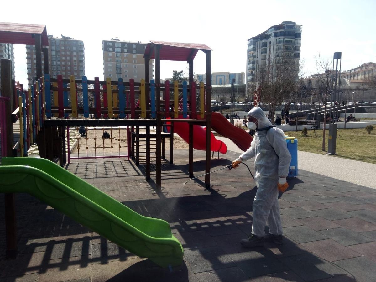 Kırıkkale&rsquo;de oyun grupları dezenfekte ediliyor