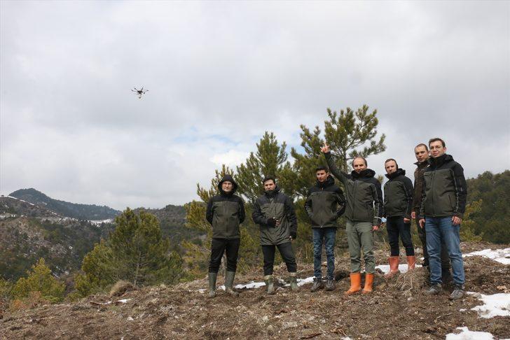 Bolu'da karaçam tohumları drone desteğiyle toprakla buluştu G5
