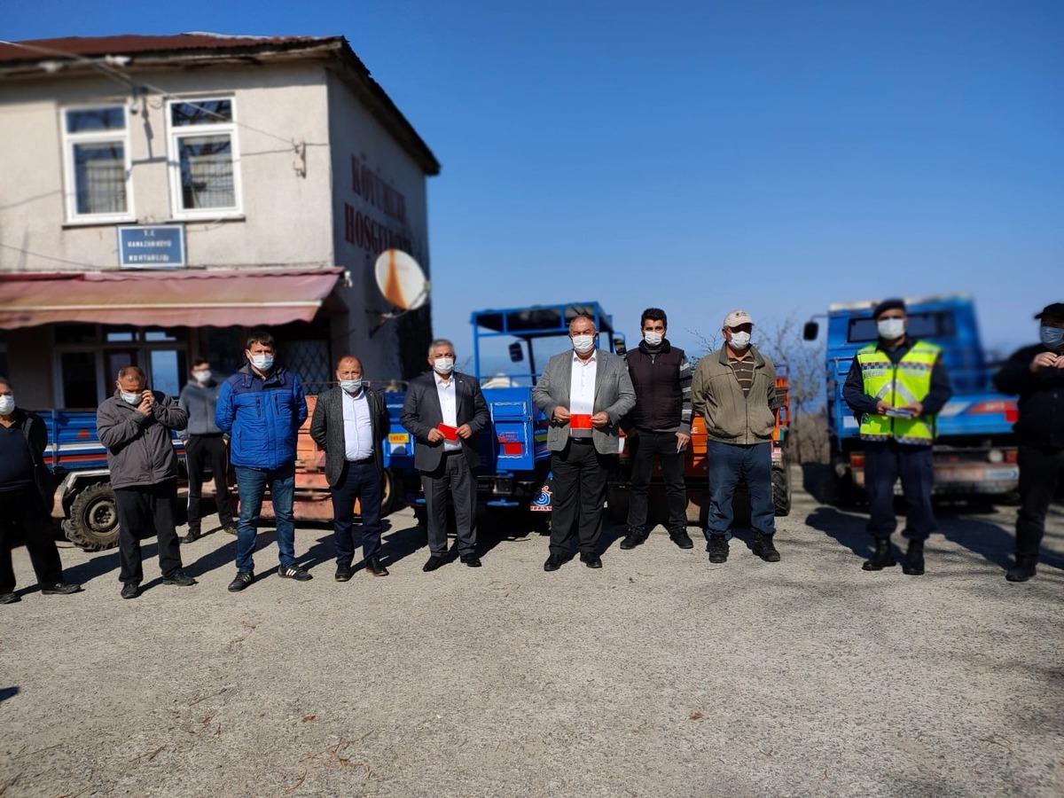 Ordu&rsquo;da tarım ara&ccedil;larına reflekt&ouml;r uygulaması