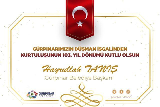 Başkan Tanış’tan ‘Kurtuluş Günü’ mesajı