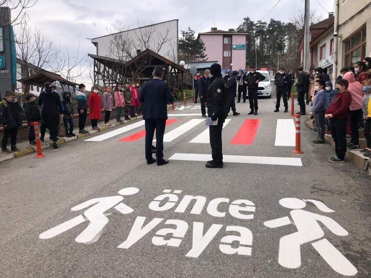 Yığılca&rsquo;da &ouml;nce yaya uygulaması yapıldı