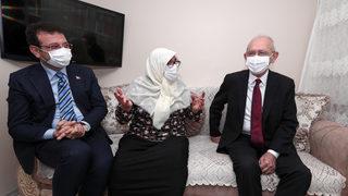 Kılıçdaroğlu Mahruze Keleş'i evinde ziyaret etti