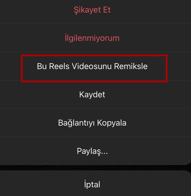 Remix özelliği