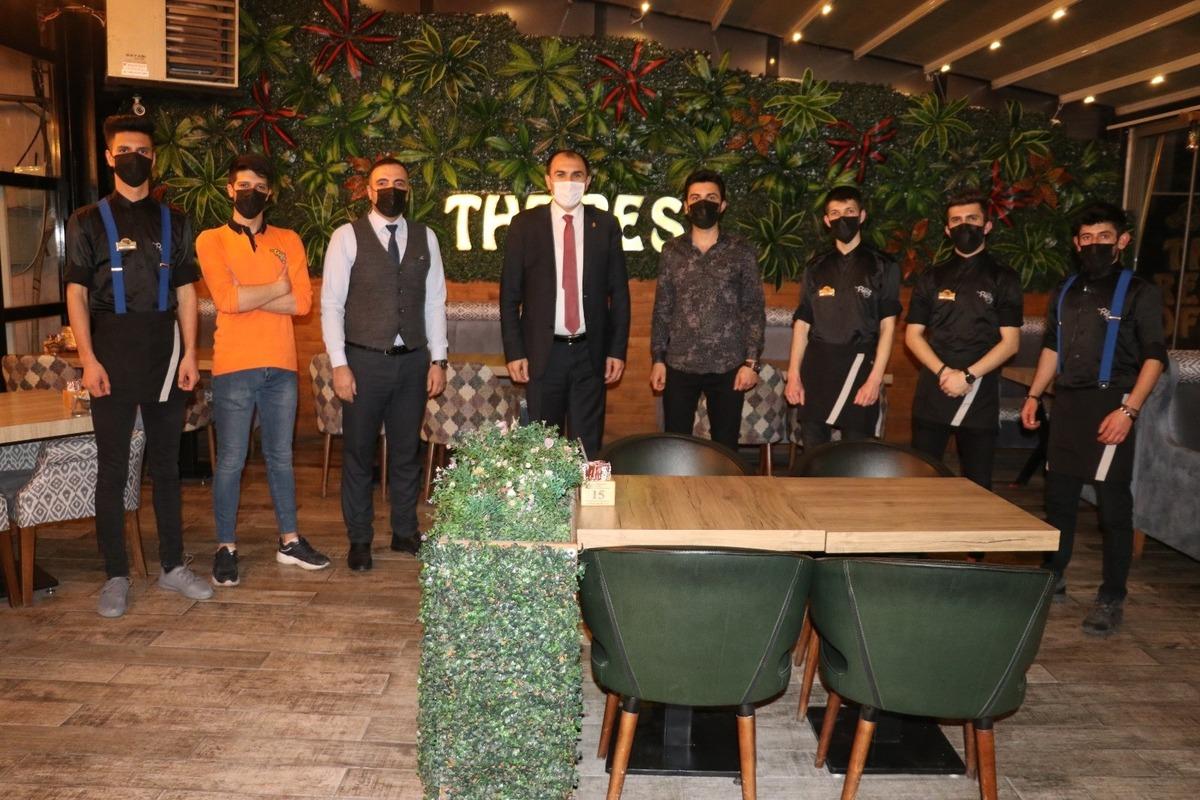 Başkan Berge&rsquo;den kafe ve restoranlara ziyaret