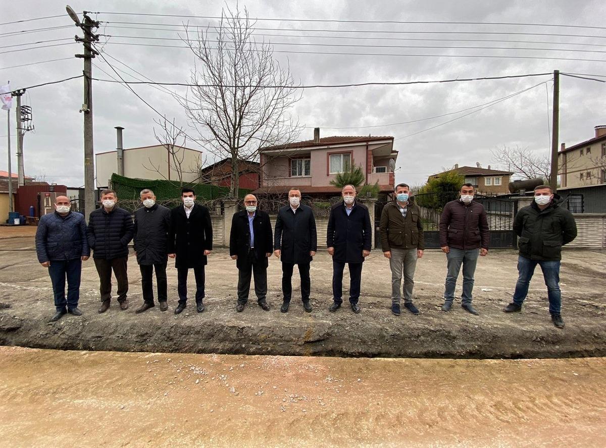 Başkan Işıksu ve Aydın, doğalgaz &ccedil;alışmalarını yerinde inceledi