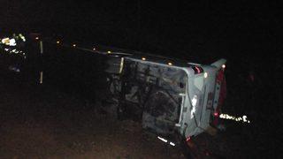 Sivas'ta yolcu otobüsü devrildi: 39 yaralı