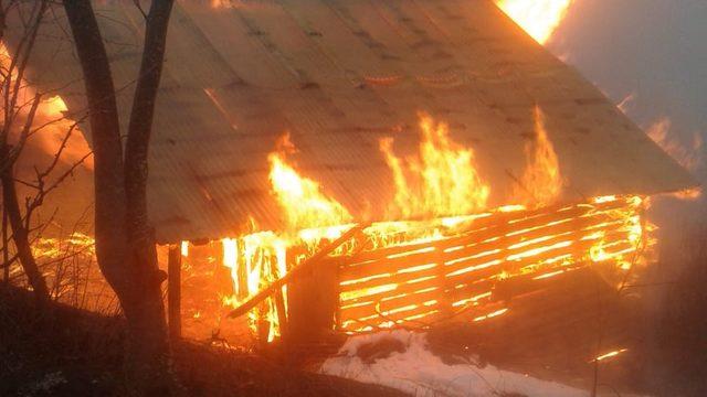 Kastamonu’da çıkan yangında samanlık küle döndü