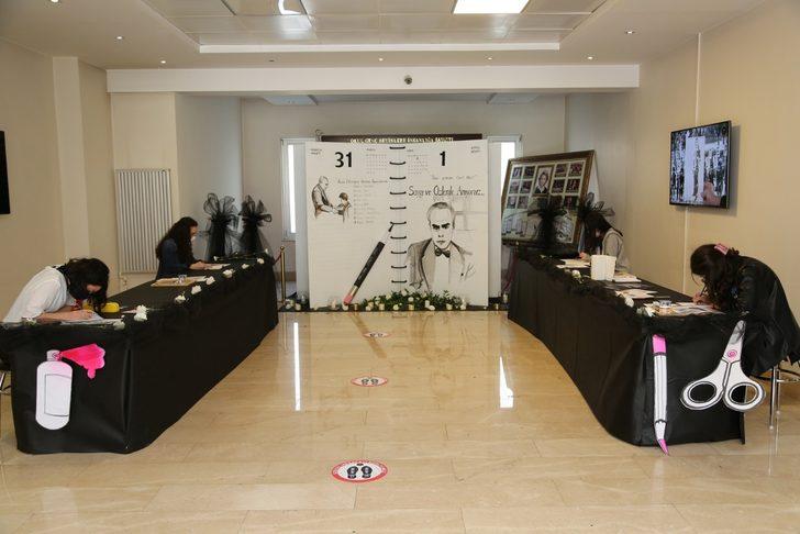 Öğrenciler, okulun kurucusunu kara kalem ile resmetti G2