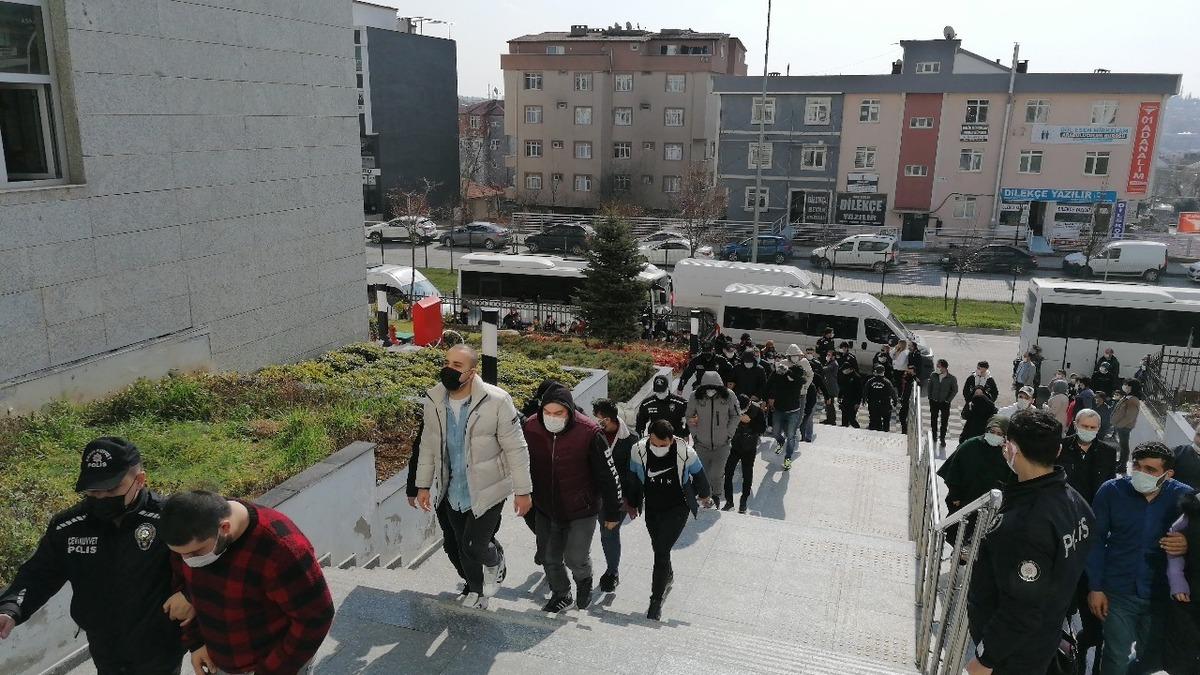 Sahte beyaz eşya dolandırıcılığından yakalanan 45 ş&uuml;pheli adliyeye sevk edildi