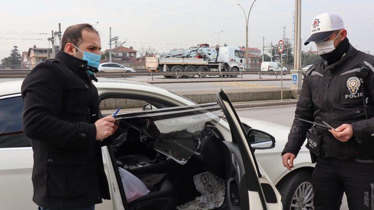 Sürücüler ceza yememek için cam filmlerini söktü G2