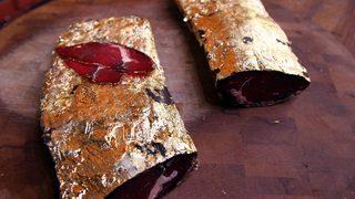 Altın kaplamalı pastırmanın fiyatı dudak uçuklattı