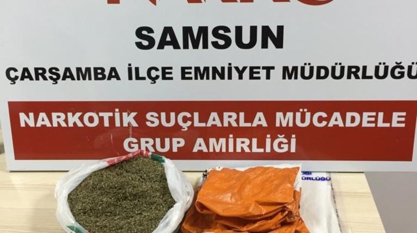 Samsun&rsquo;da 550 gram bonzai ele ge&ccedil;irildi: 2 g&ouml;zaltı